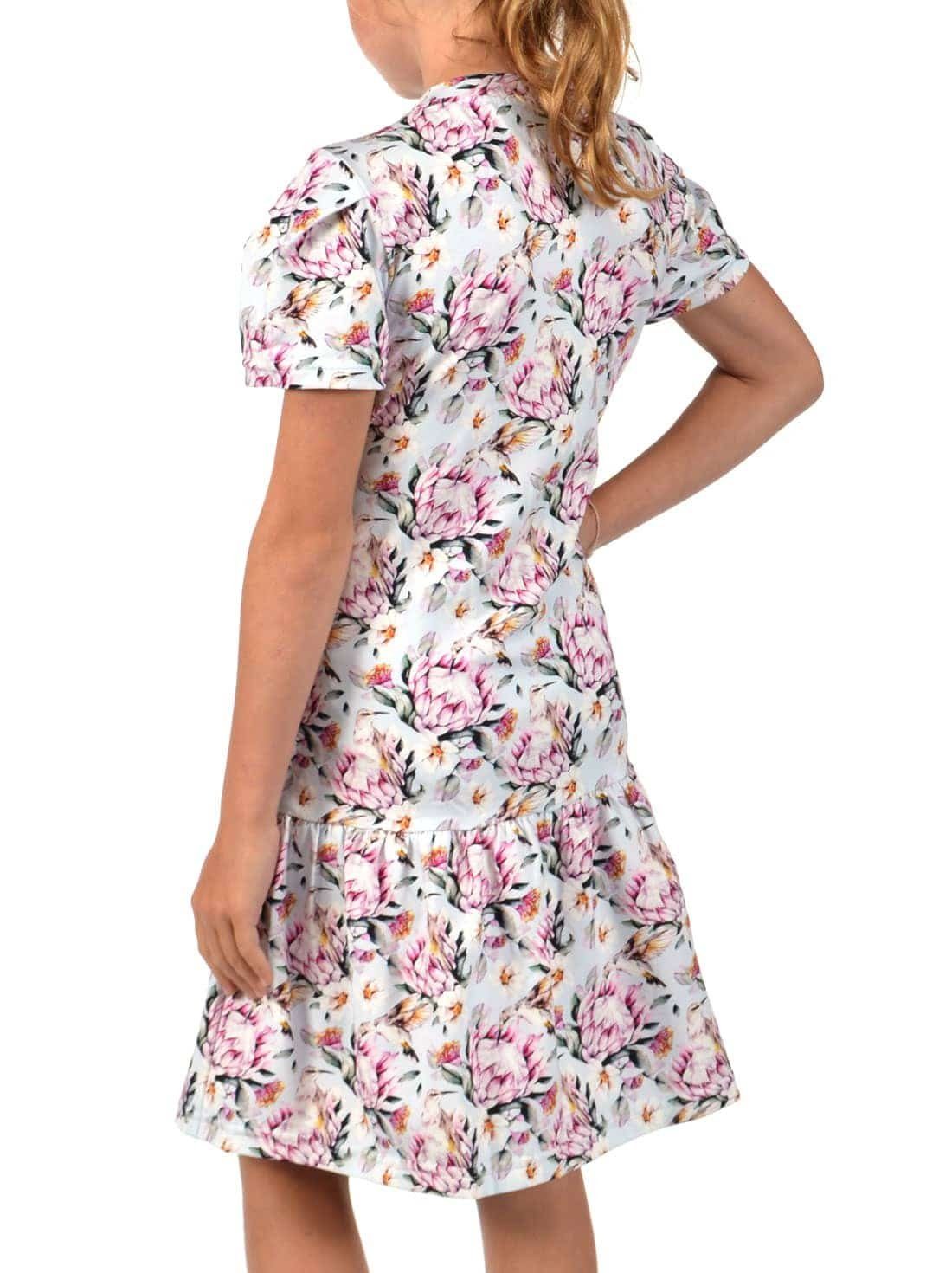 Kräuselfaltenrock zu Kleid 30367 KMISSO (1-tlg) Hellblau bequem Blumen tragen mit Mädchen Sommerkleid