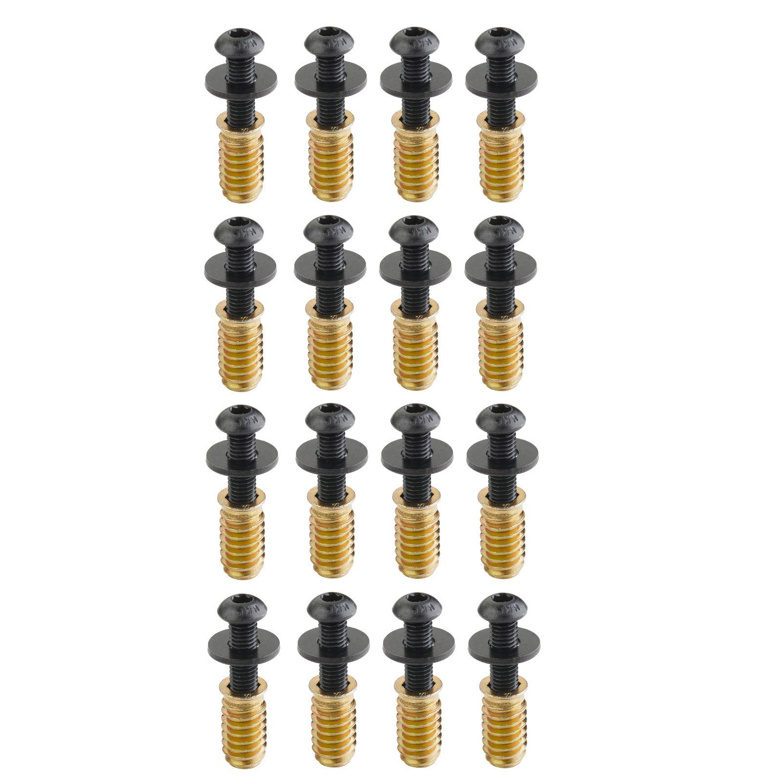 SO-TECH® Montagezubehör Schraubenset mit Gewinde-/Einschraubmuffen & Unterlegscheibe (1 St., je 16 Stück), Schrauben M8 x 30mm, Einschraubmuffen M8 x 24mm für Tischges