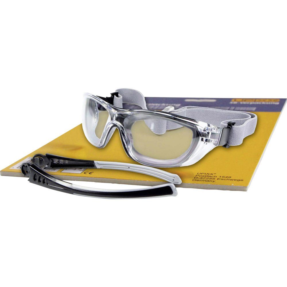 EN Schwarz, Grau Upixx Schutzbrille Upixx 26791SB Arbeitsschutzbrille Vision L+D L+D 166- MULTI DIN