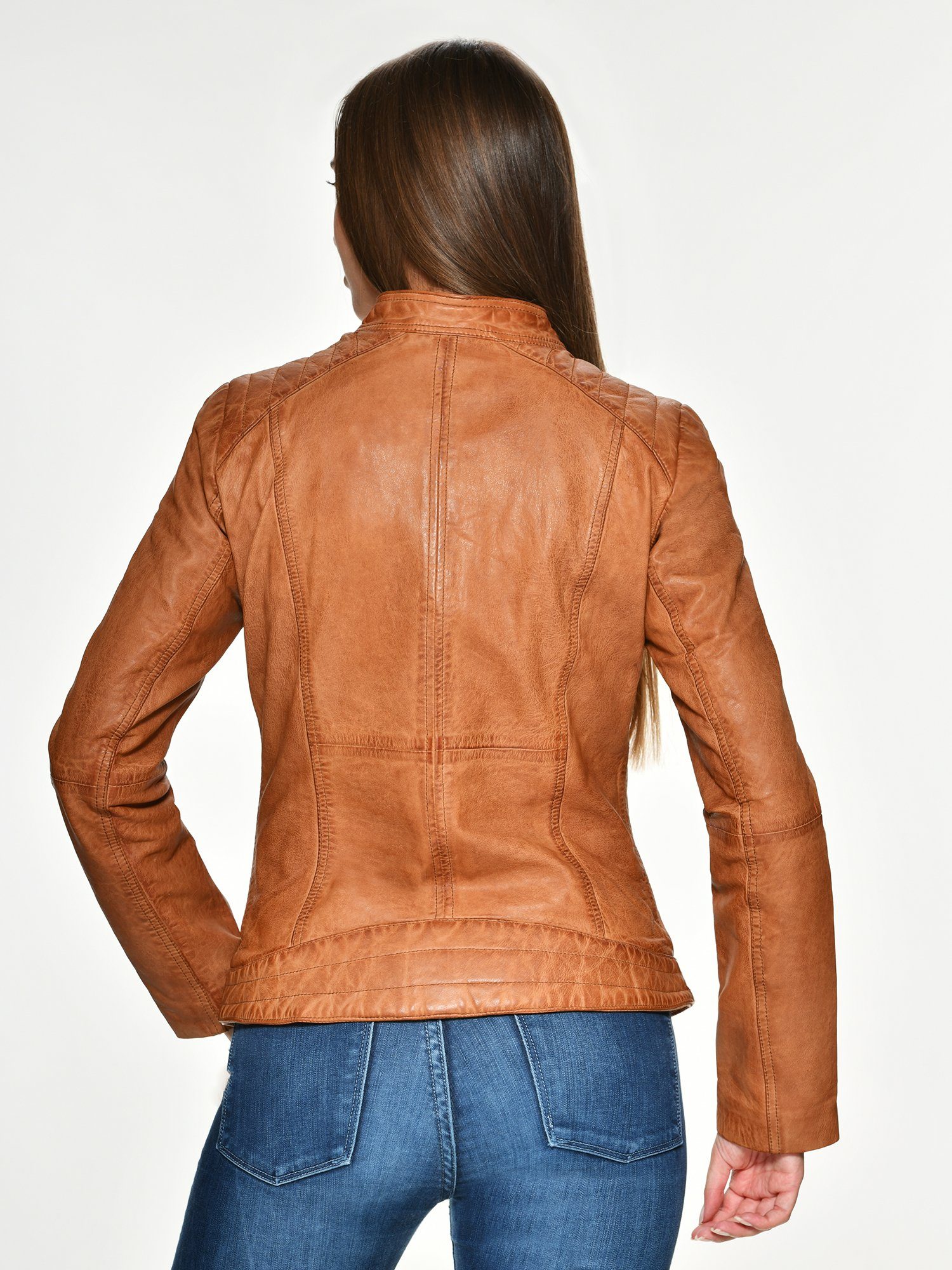 MUSTANG Lederjacke Amilia cognac