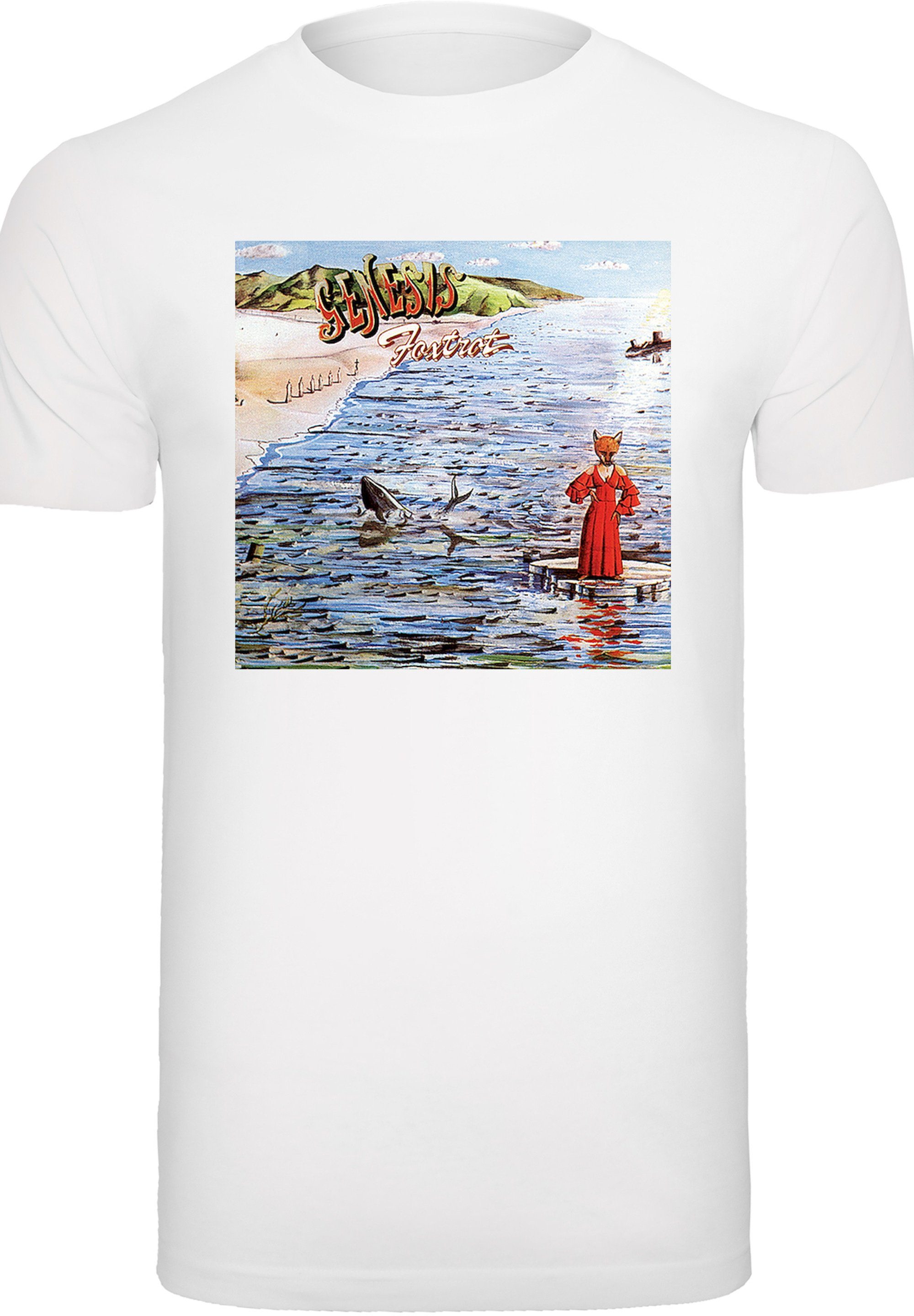 Genesis T-Shirt Album Herren,Premium Foxtrot weiß Merch,Regular-Fit,Basic,Bandshirt F4NT4STIC Cover