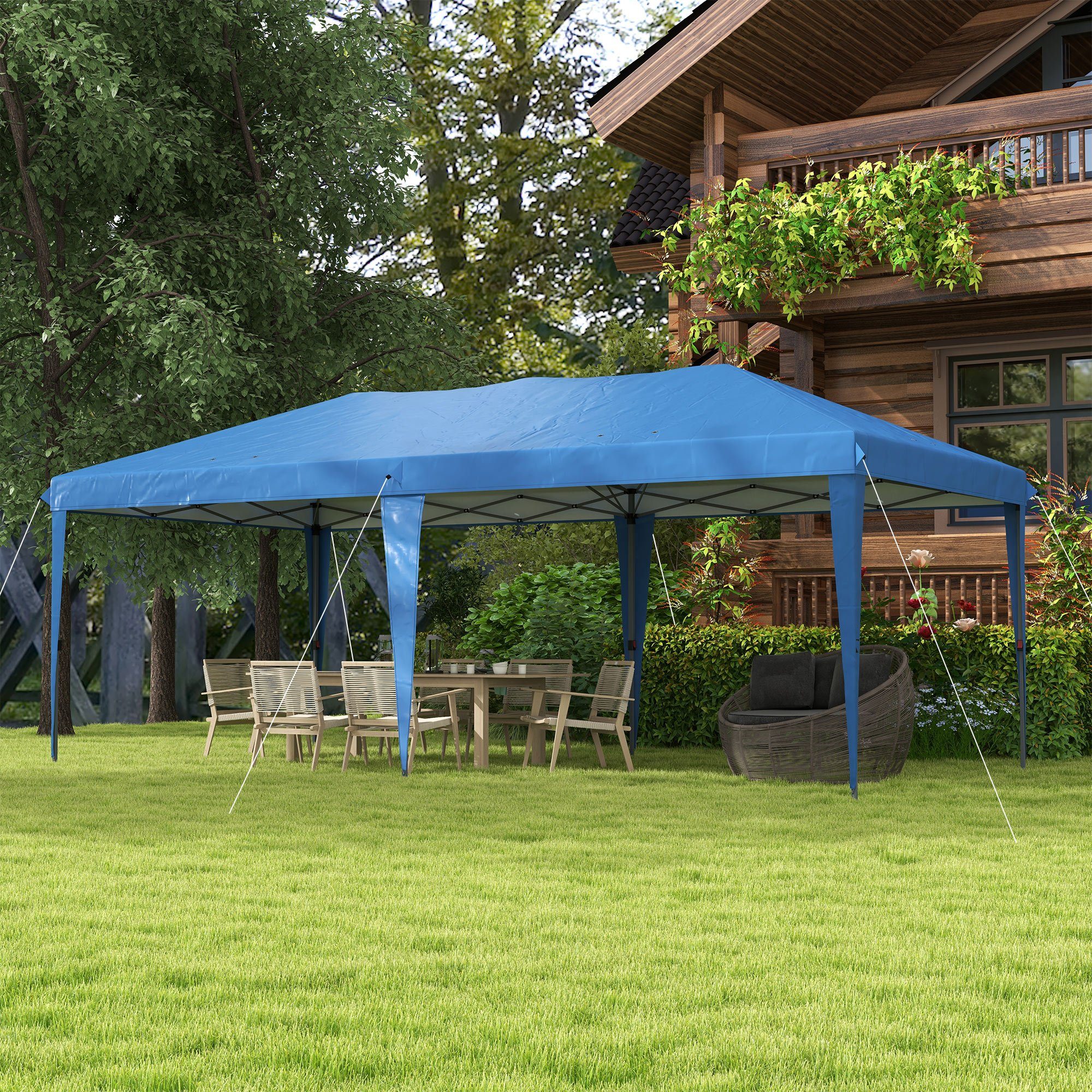 Outsunny Faltpavillon Gartenzelt, Partyzelt, faltbar, wetterbeständig, günstig online kaufen