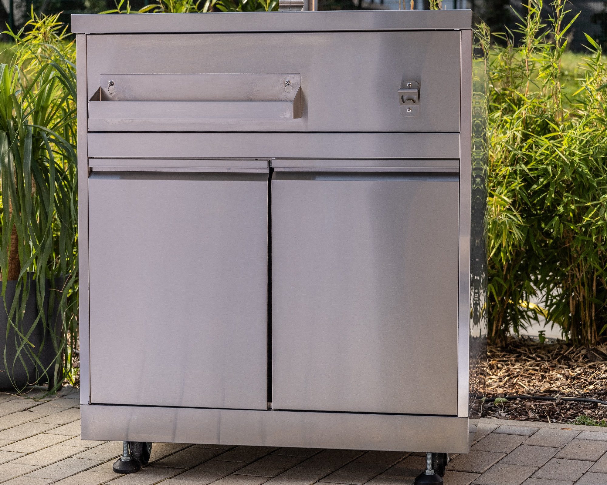 ONDIS24 Edelstahlspüle Edelstahlspüle mit Unterschrank für Outdoorküche, 81,3/66 cm