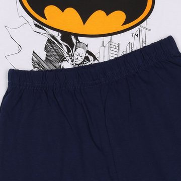 Sarcia.eu Pyjama Batman Sommer Pyjama für Jungen, kurzarm, weiß-marineblau