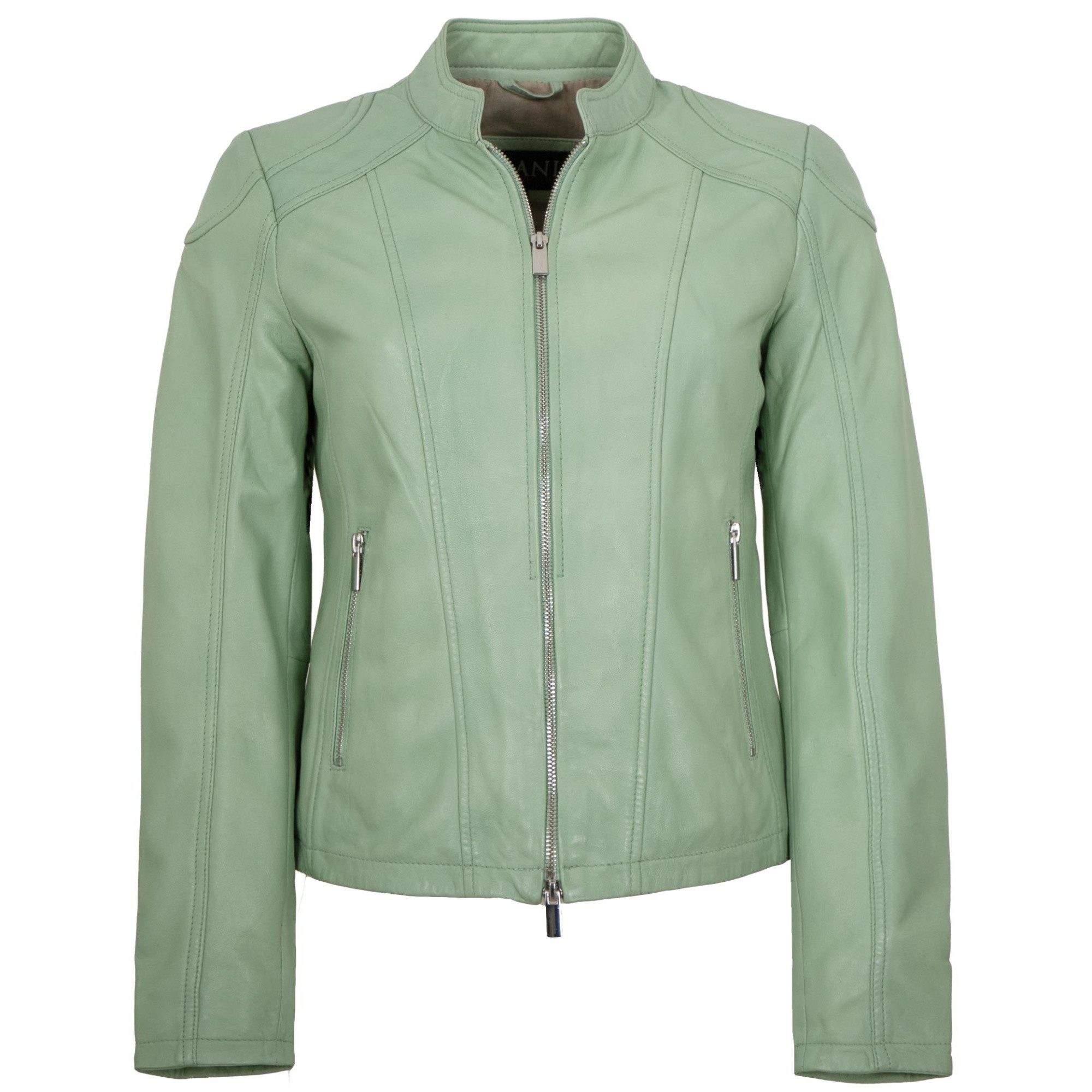 Jilani Lederjacke Imala-2 Jilani Collection - Damen Lederjacke Lammnappa hellgrün