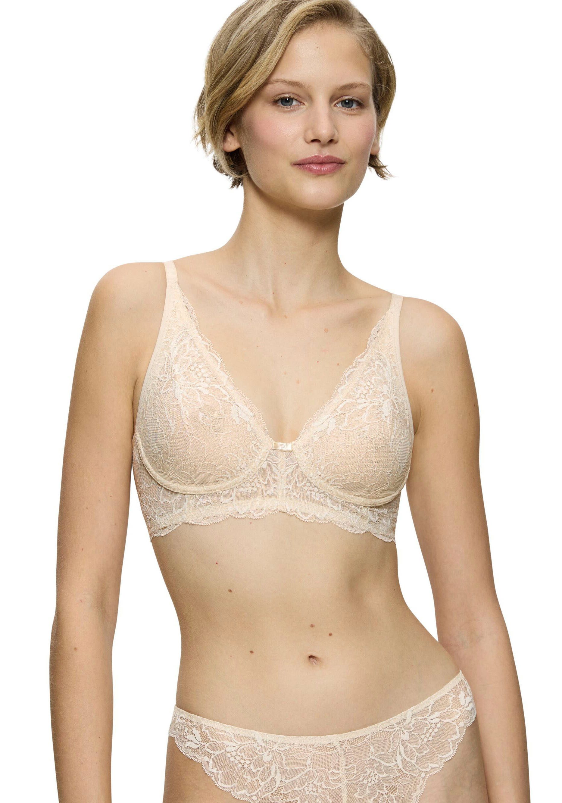 Triumph Bügelloser BH Amourette Charm Strech-Spitze, tiefer V-Ausschnitt