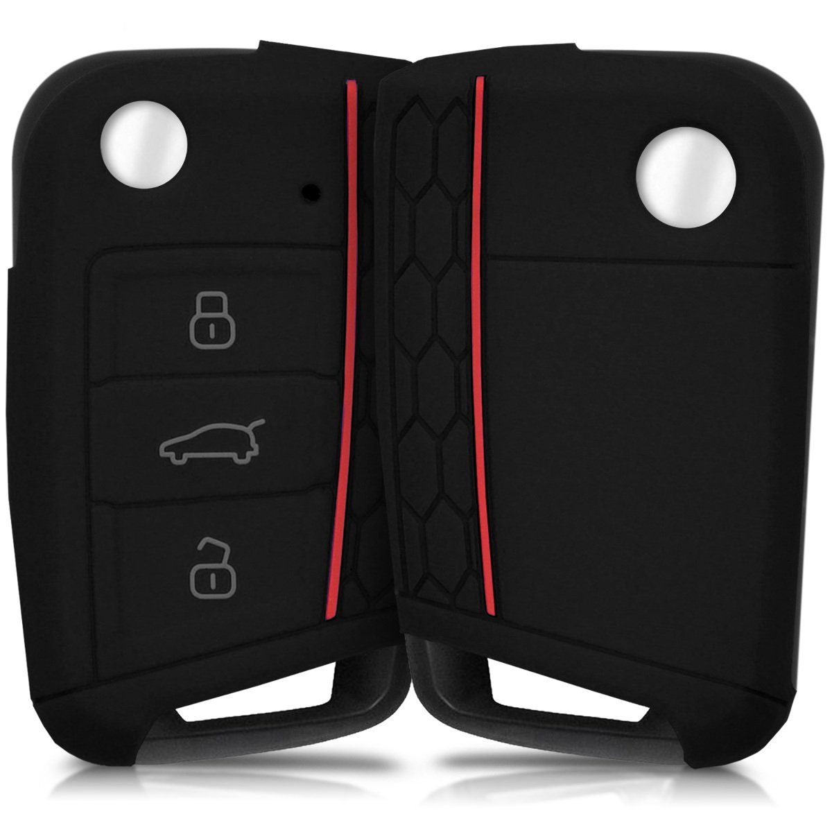 Schlüsseltasche Autoschlüssel Silikon Hülle für VW Golf 7 MK7 3-Tasten Autoschlüssel