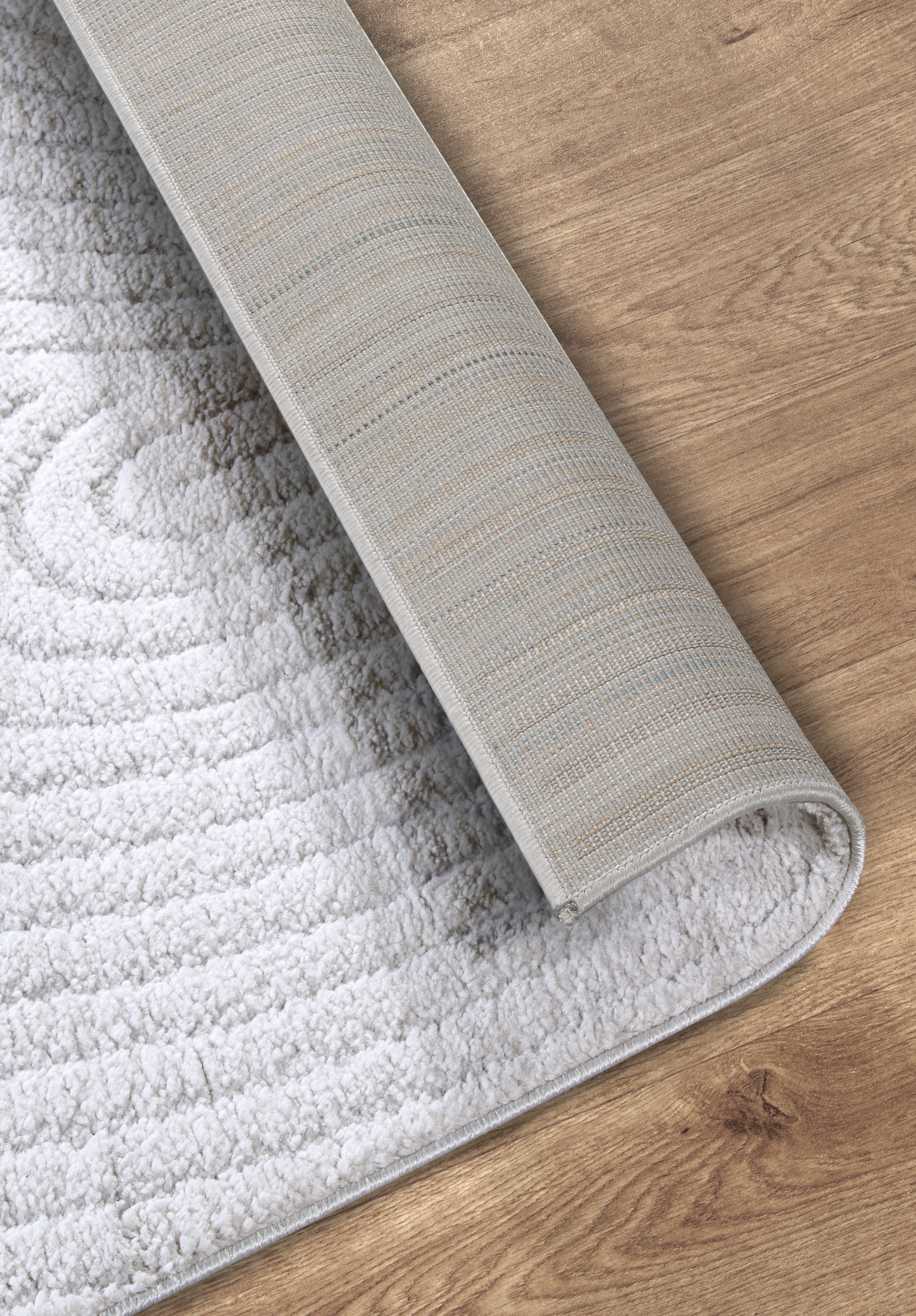 ELLE DECORATION Designteppich Cosy Panglao, auch als Rundteppich erhältlich, rechteckig, Höhe: 14 mm, uni Kurzflor, Hoch Tief Struktur, modern, Skandi, Boho, Wohnzimmer