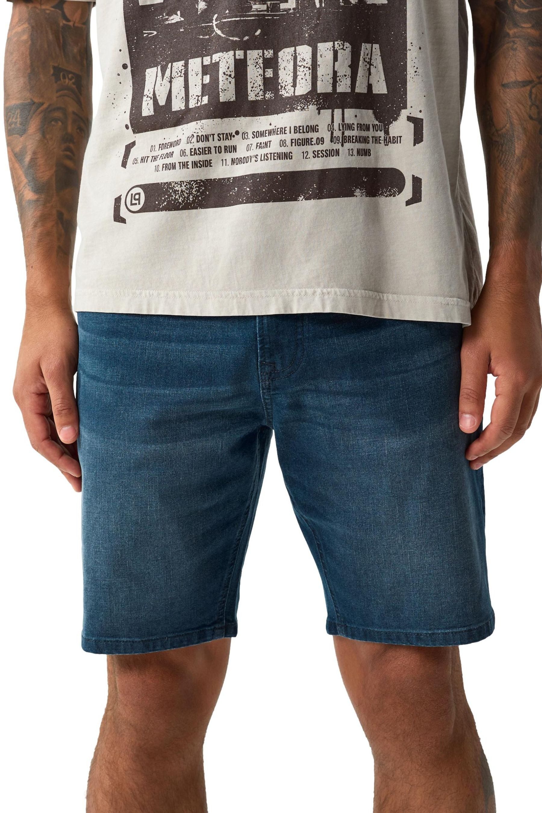 Jeansshorts Slim Fit Denim-Shorts mit Stretchanteil