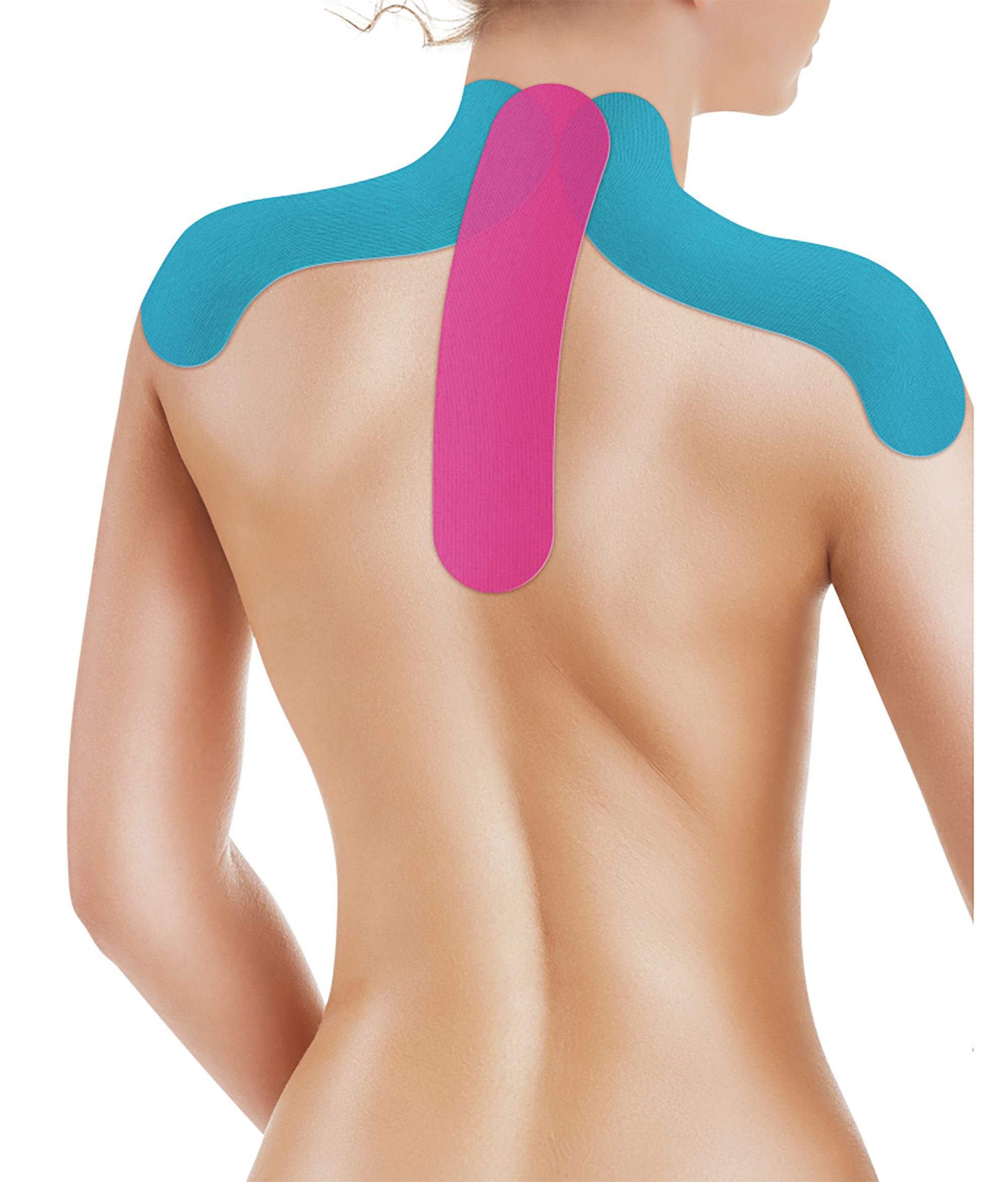 LifeMed Kinesiologie-Tape 4x PHYSIO-TAPES für Schulter & Nacken Kinesiologie Sporttape 71 (4-St) Physiotape Kinesiologietape Physio Tape Pflaster
