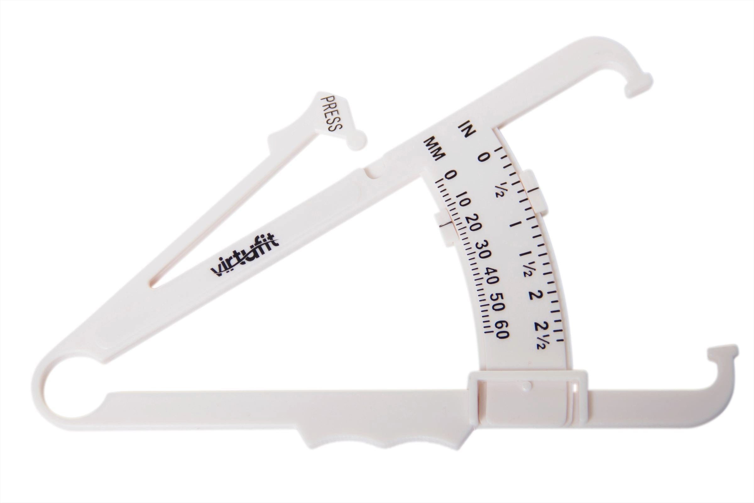 VirtuFit Körpermaßband VirtuFit Hautfaltenmessgerät Körperfettmessung Fettanteil Messgerät We