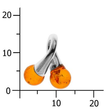 OSTSEE-SCHMUCK Kettenanhänger - Doppelkelch - Silber 925/000 - Bernstein (1-tlg)