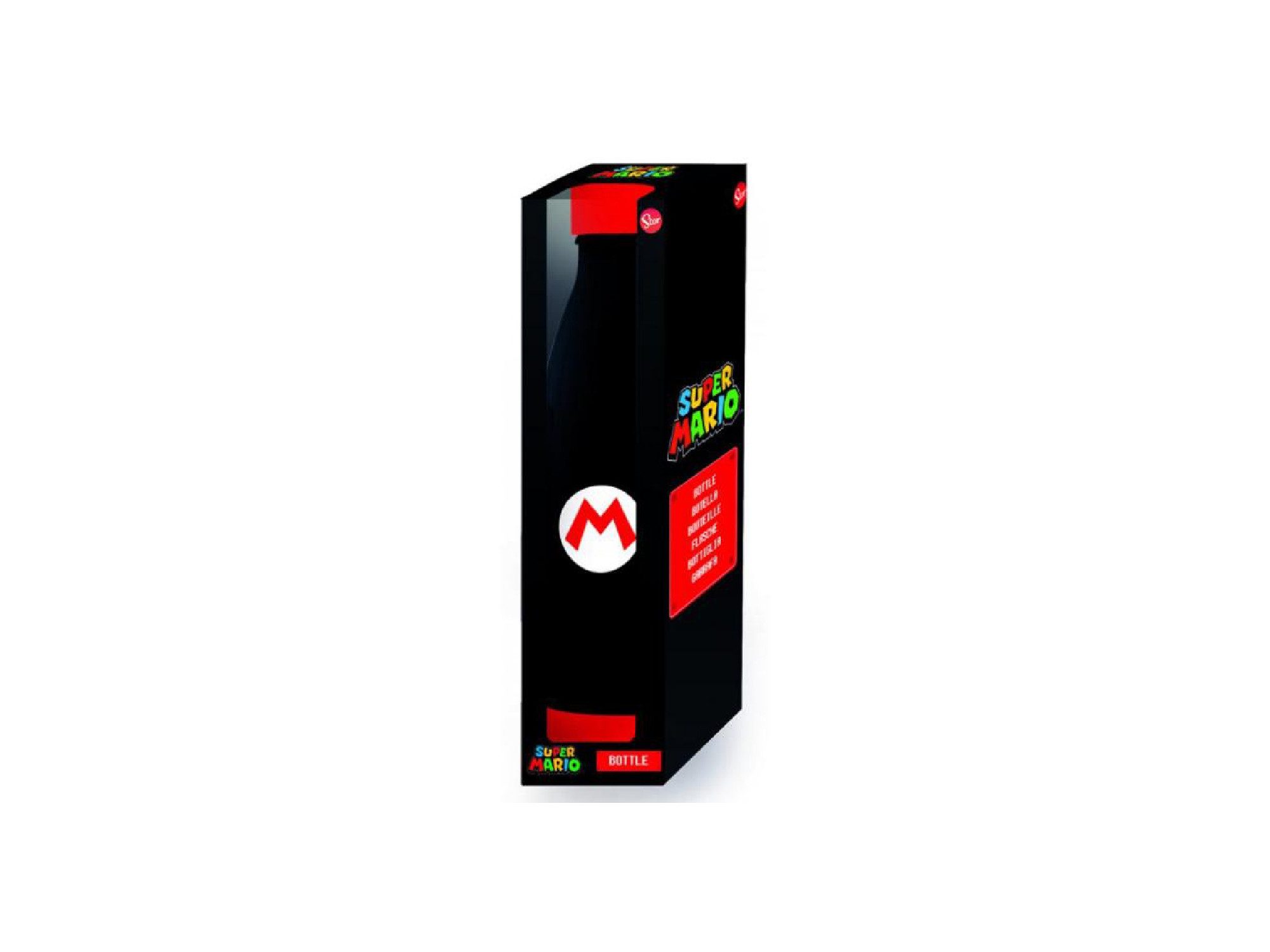 Super Mario Trinkflasche Super Mario Black Bottle M, 660 ml