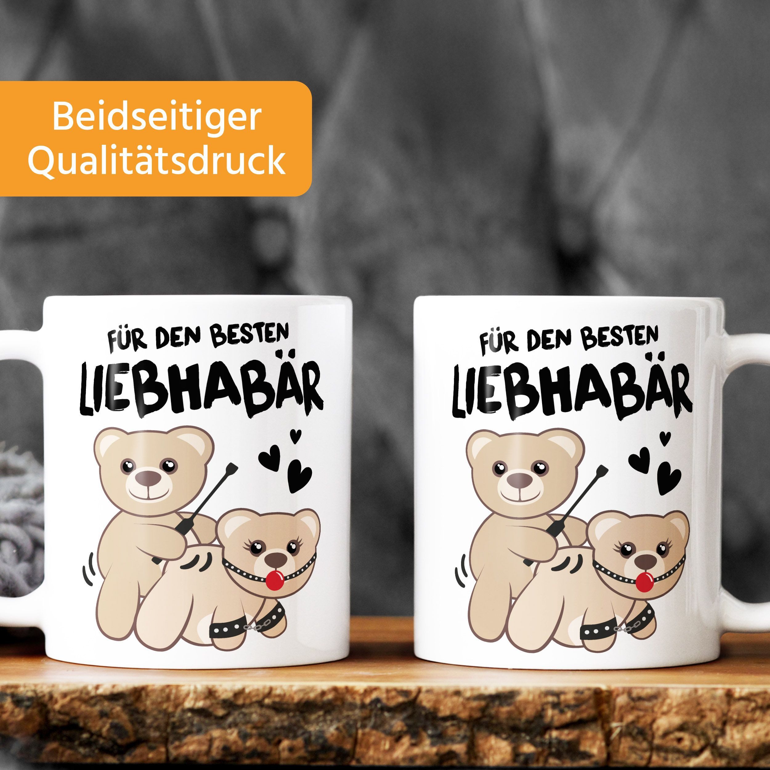 MoonWorks Tasse Kaffee-Tasse Liebe lustig Bär Geschenk Partner Mann Liebhaber, Keramik