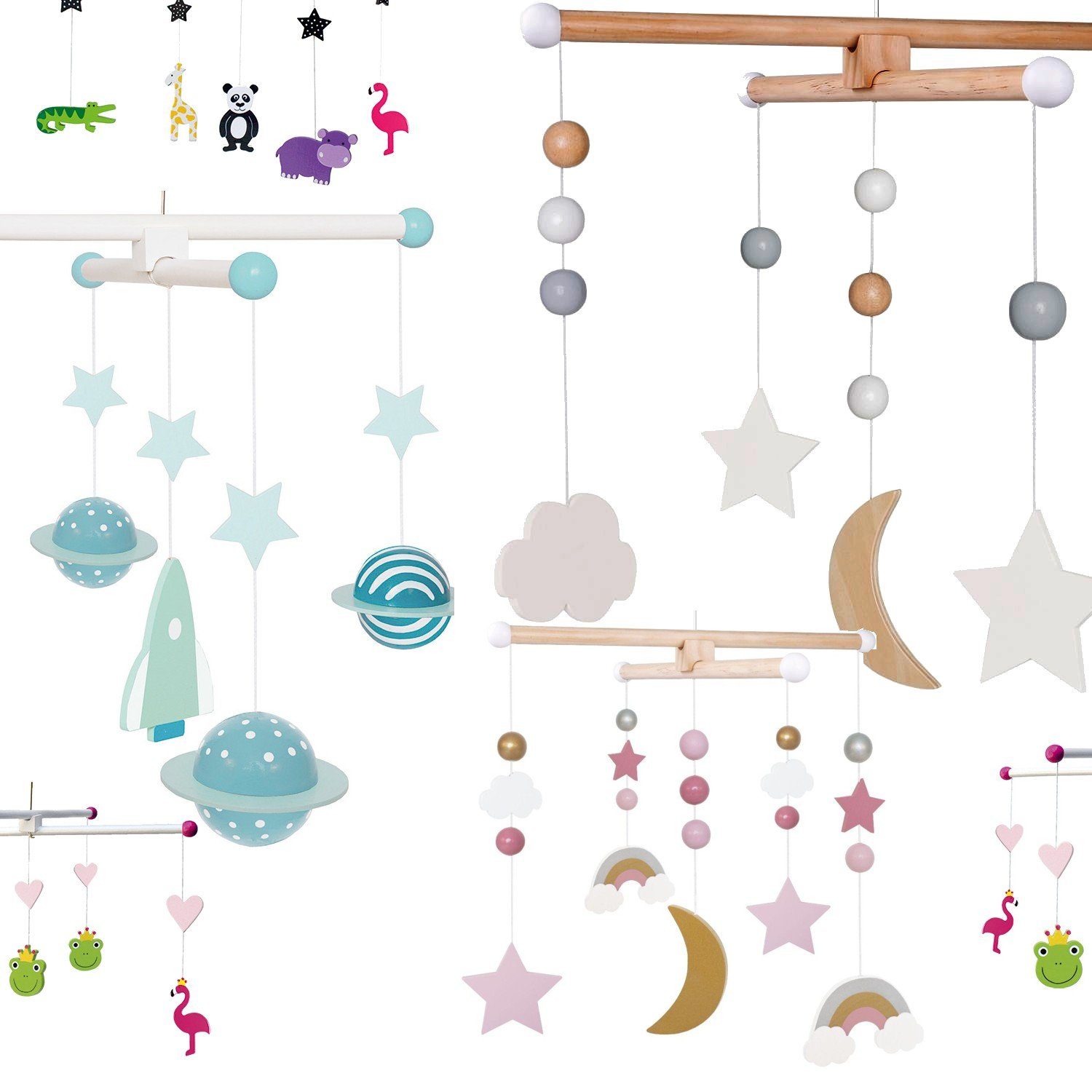 JaBaDaBaDo Mobile Holz zum Aufhängen über dem Wickeltisch oder Babybett