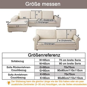 Sofabezug Kaninchen Plüsch Sofabezug L/U Form 1/2/3/4 Sitzer Sofa Überzug, NUODWELL