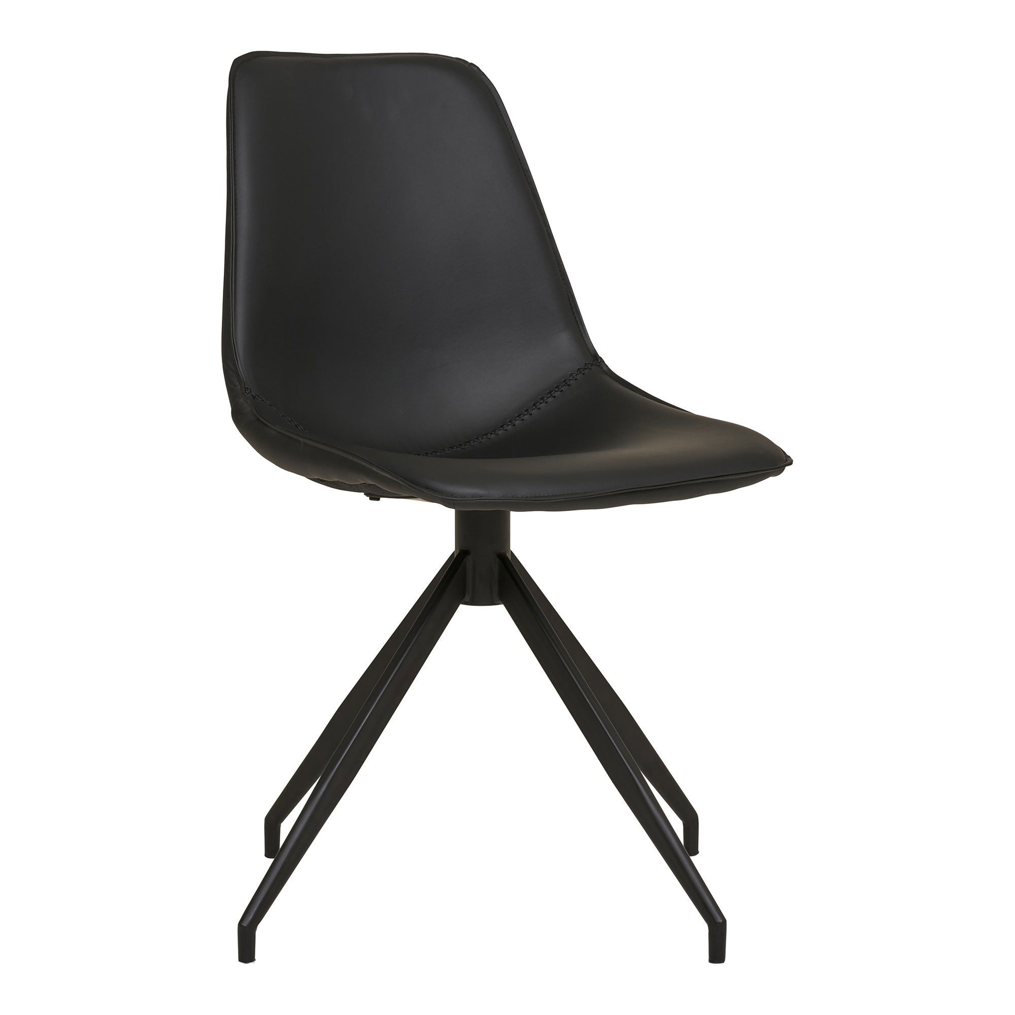 Esszimmerstuhl Monaco PU, Stahl Schwarz
