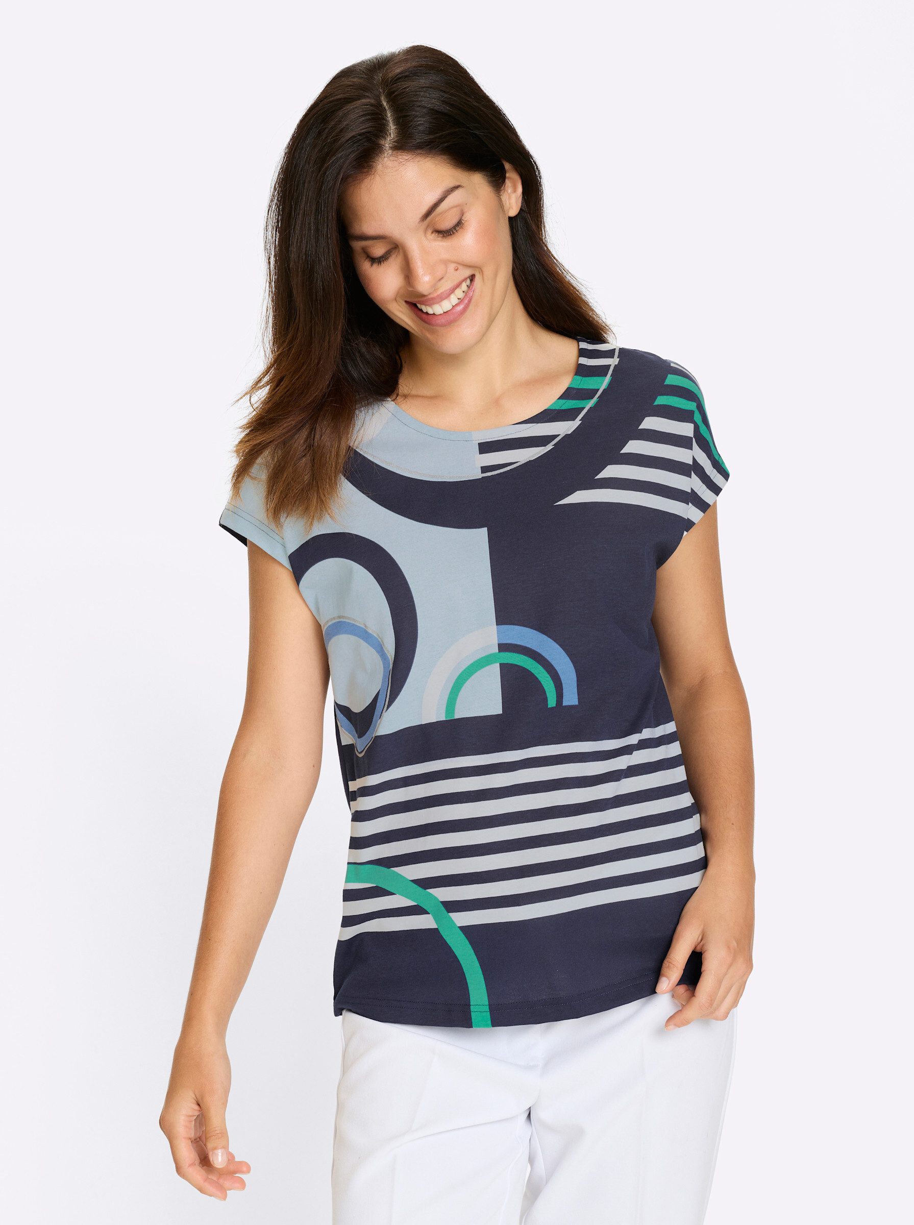 T-Shirt Rundhals-Shirt Extra kurz
