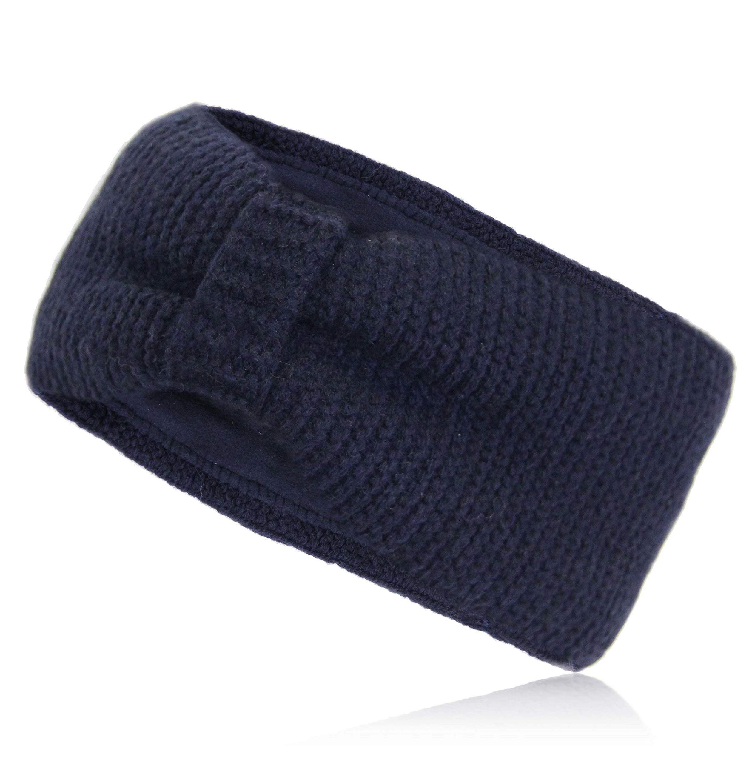 Frentree Stirnband Damen mit Schleife, gefüttert mit Fleece Innenfutter Haarband, Теплые наушники für Mädchen