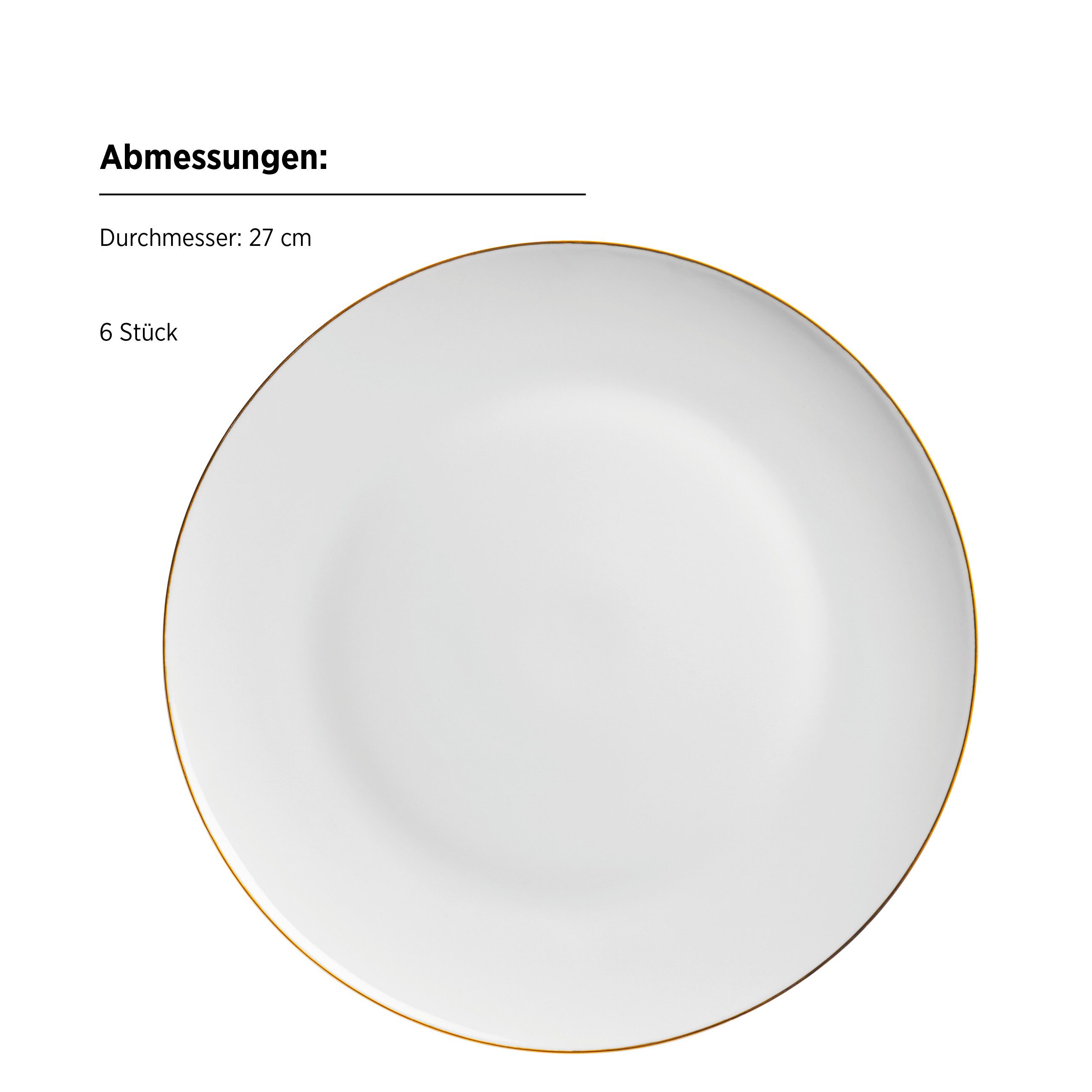 MÄSER Tafelservice Felise (12-tlg), 6 Personen, Porzellan