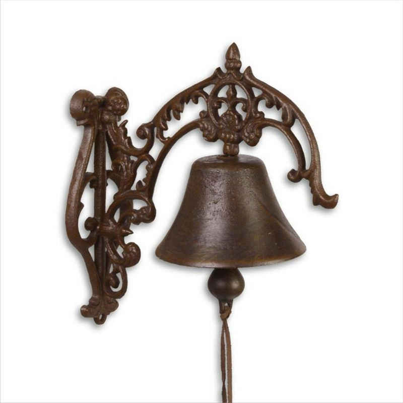 Moritz Türklingel-Set »Glocke mit Ornamenten groß«, Gußeisen Türglocke Wandglocke Glocke Klingel Gong Antik Landhaus Stil Türgong