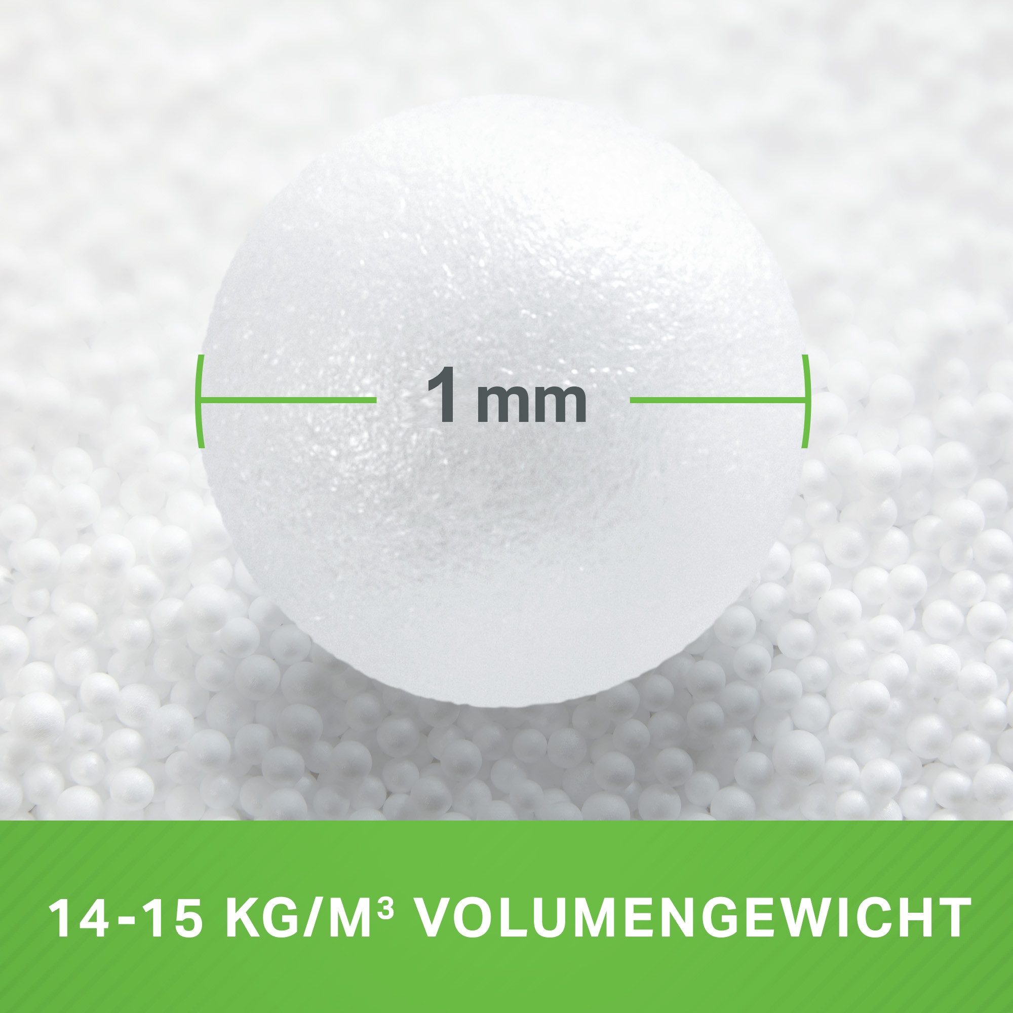 Green Bean Sitzsack Mikro-EPS Perlen - Styropor-Kügelchen (1 Liter - 430 Liter, Made in Germany), Nachfüllpack für Sitzsack-Füllung, Stillkissen, Kopfkissen