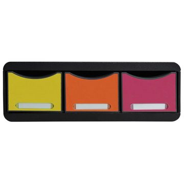 EXACOMPTA Schubladenbox Schubladenbox Toolbox Maxi mit 3 Laden Harlequin