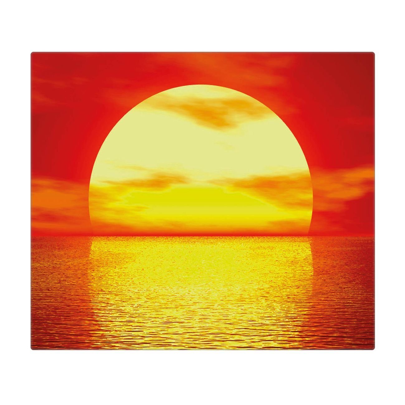 Glas Gummifüßchen) Sonnenuntergang, selbstklebende Herd-Abdeckplatte (gehärtet, tlg., 1 inkl. banjado