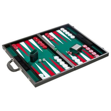 Philos Spiel, Familienspiel 1715 - Backgammon grün, Turnier, Brettspiel, 1-2..., Strategiespiel