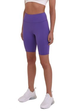 TCA 3/4-Hose TCA Damen Yoga-Shorts hohe Taille mit Handytasche - Lila (1-tlg)