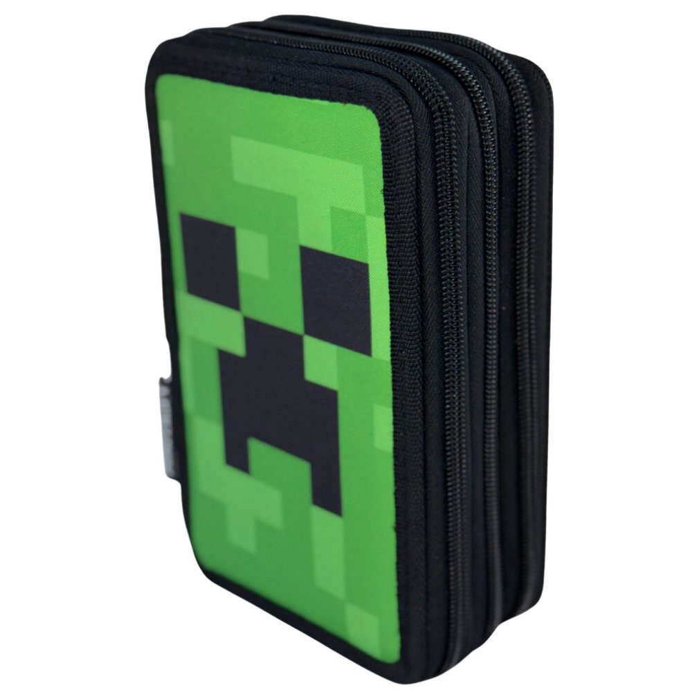 Minecraft Federmäppchen Minecraft Face gefülltes 3-stöckiges Federmäppchen