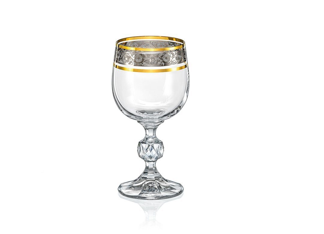 Crystalex Weißweinglas Claudia Exclusive 190 ml/ 150 ml 6er Set, Kristallglas