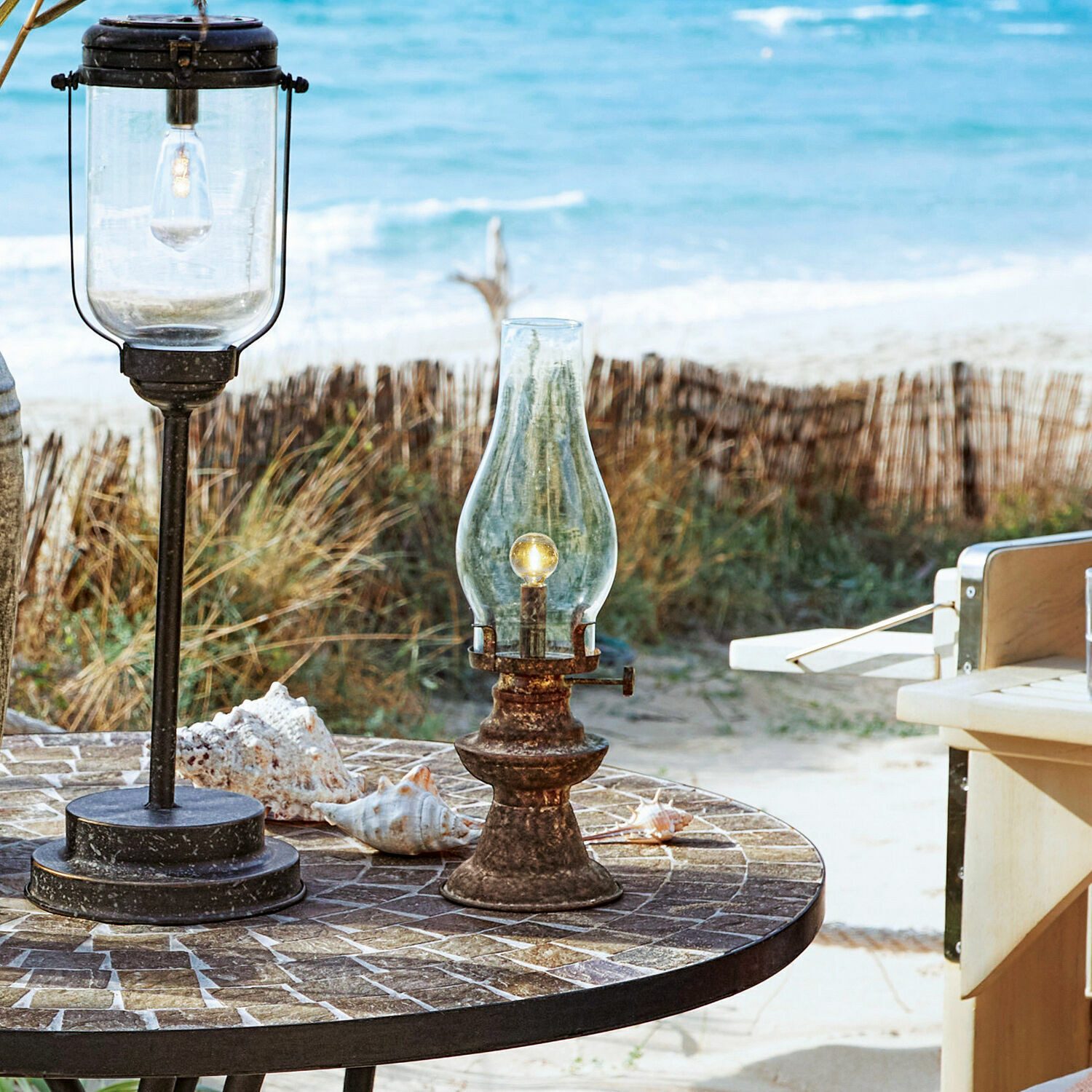 Mirabeau LED Laterne LED-Laterne Quinn klar/antikbraun