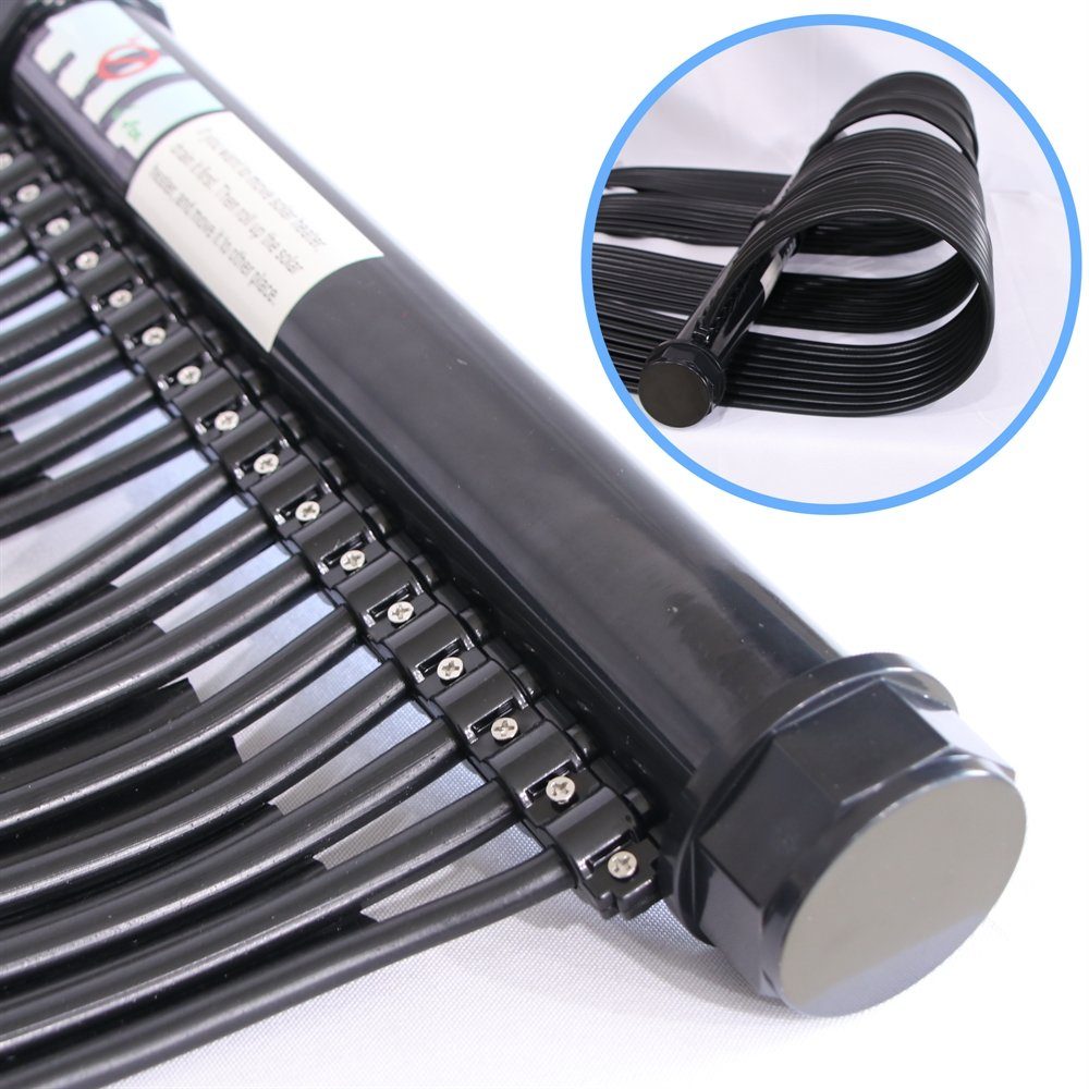 Mucola Pool-Wärmepumpe Poolheizung 2 X 605x80CM Schwimmbad Solarpanel Solarabsorber (2er Set, 2 tlg., Sparset), Keine zusätzlichen Energiekosten, trotzdem bis zu 10°C wärmeres Wasser