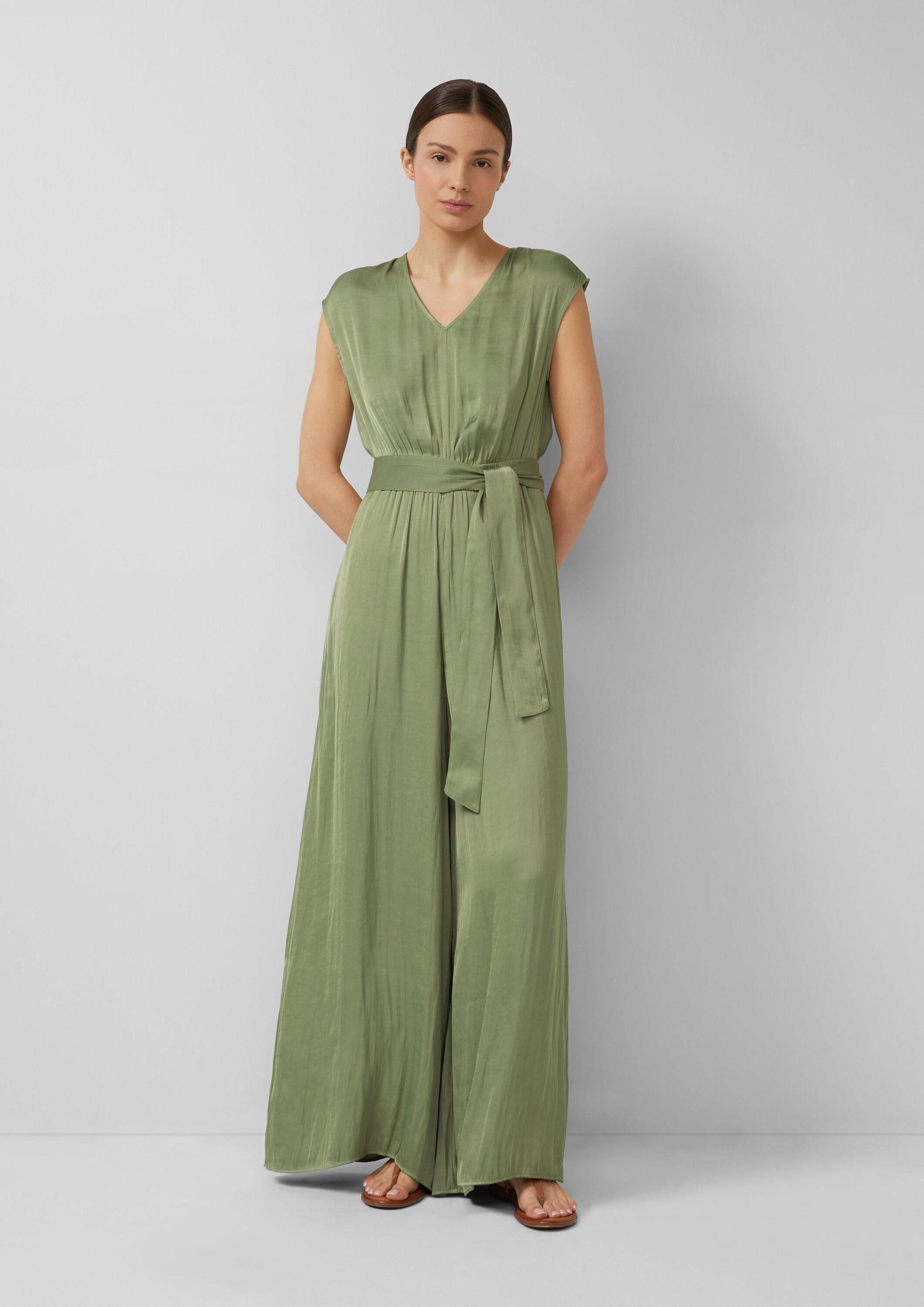 s.Oliver Jumpsuit Overall Satin-Jumpsuit mit Extra Wide Leg