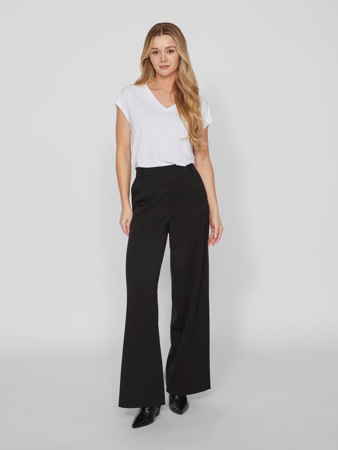 Vila V-Shirt VIMODALA V-NECK S/S TOP - NOOS