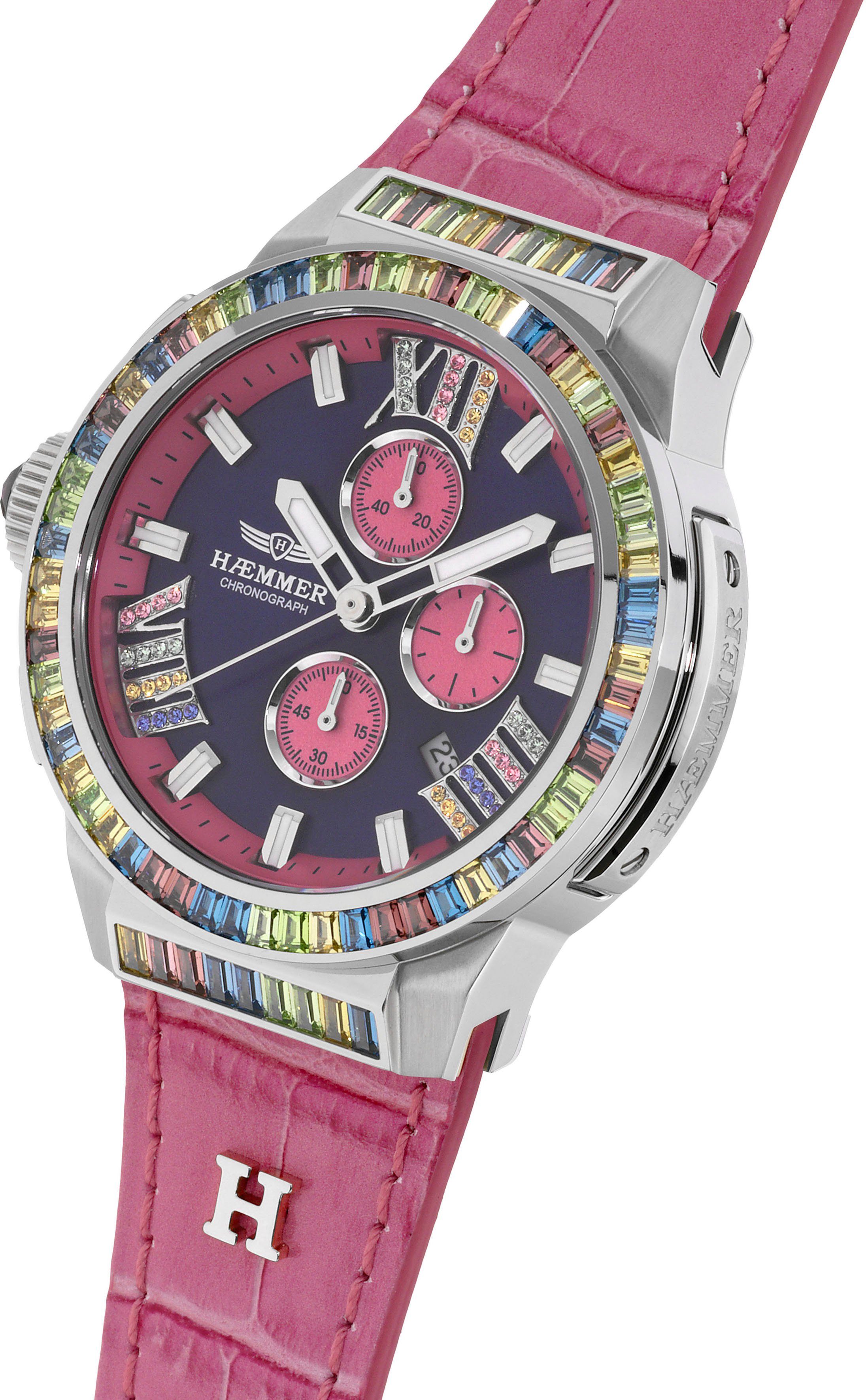 HAEMMER GERMANY Chronograph GLORIOUS DALIA, GR-002, Quarzuhr, Damenuhr, Dat günstig online kaufen