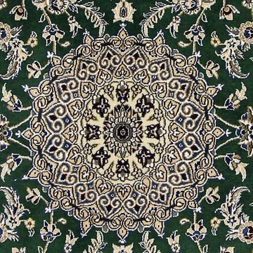 Orientteppich Perser - Nain - Royal - 178 x 120 cm - dunkelgrün, morgenland, rechteckig, Höhe: 10 mm, Wohnzimmer, Handgeknüpft, Einzelstück mit Zertifikat