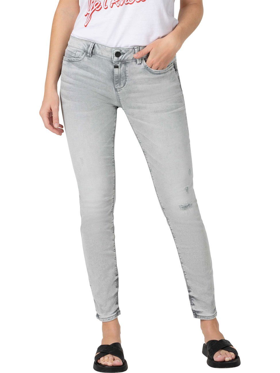 Super Stretch Broek Medium Taille Timezone Dames Slim Enyatz Jeans - Stretch Denim, Medium Taille, Slim Fit Voor Een Vrouwelijke Look Comfortabele Casual Broek