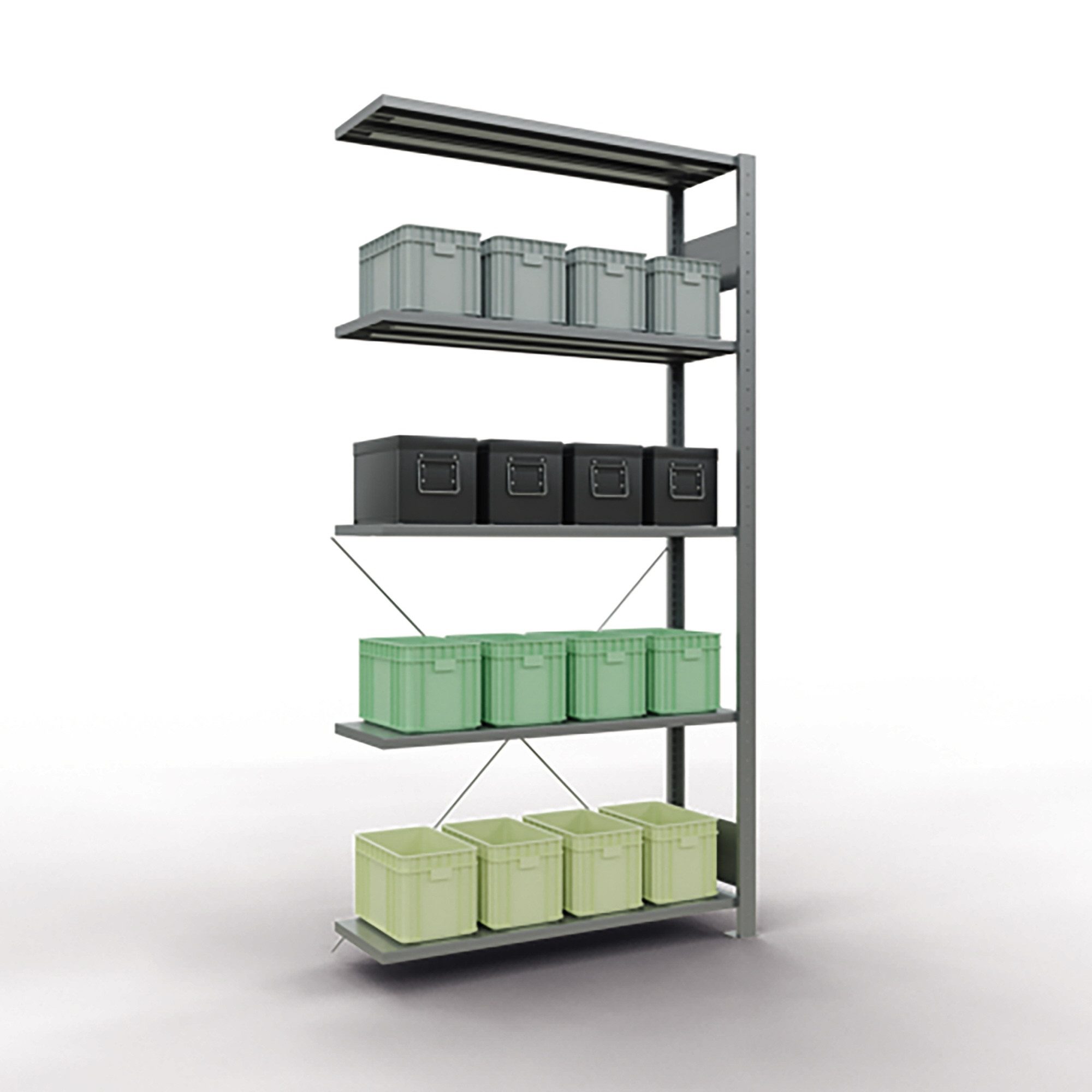 Schulte Regal Regal MULTIplus150 12735 Anbau 2.000x1.000x300mm 5 Böden verzinkt