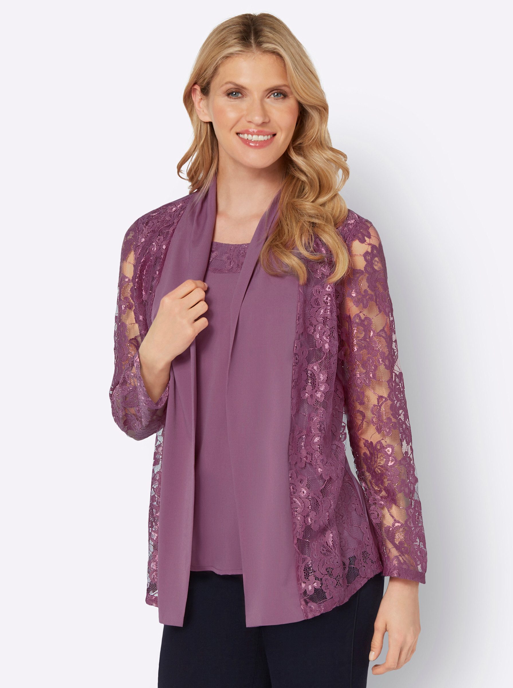 Klassische Bluse 2-in-1-Bluse