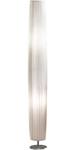 SalesFever Stehlampe Oliver, ohne Leuchtmittel, Plissee Lampenschirm, verchromtes Metall