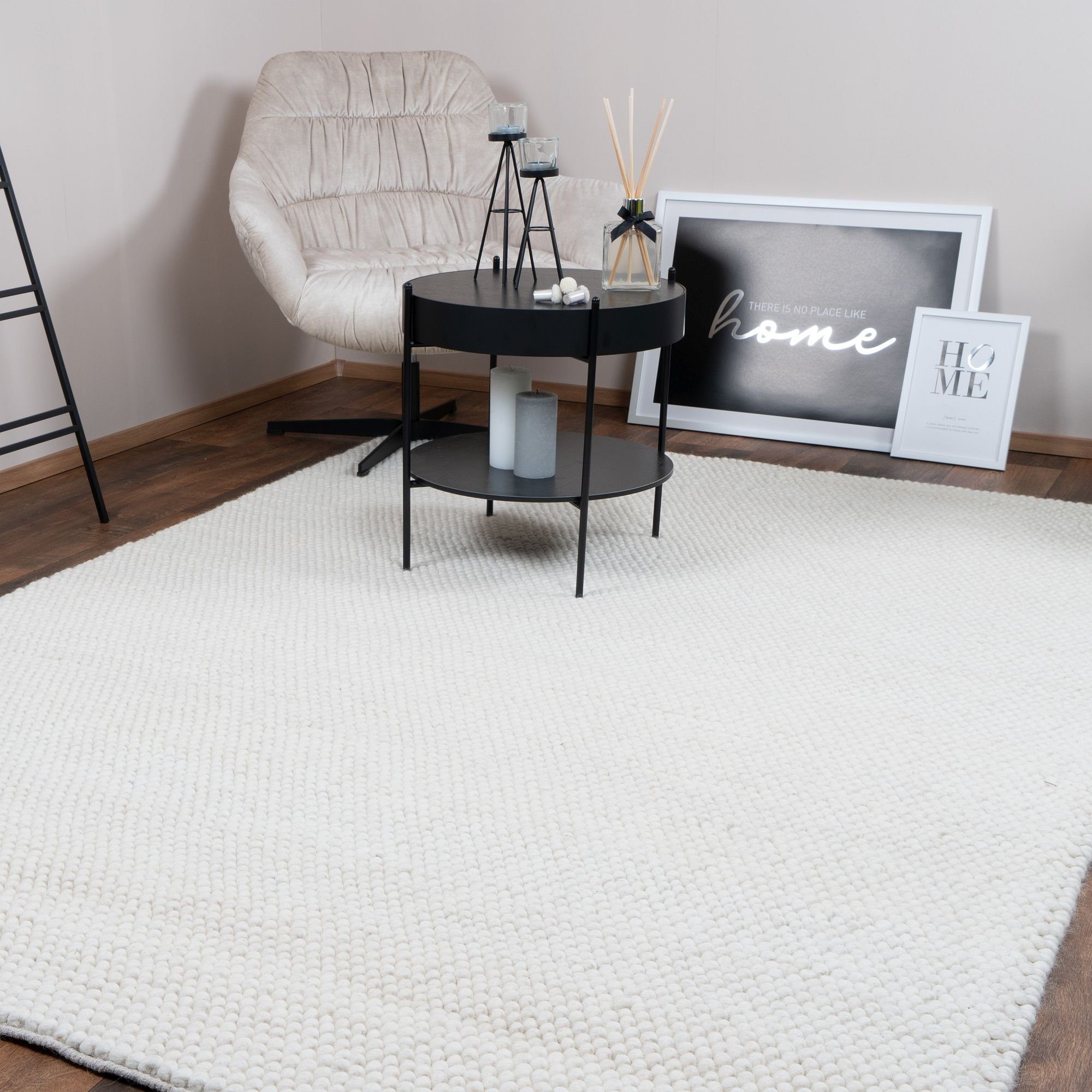 Natur Consilio modern Ivory Concept Wohnzimmer Teppich Designteppich Melange, Elfenbein Wolle WOOLY Designer