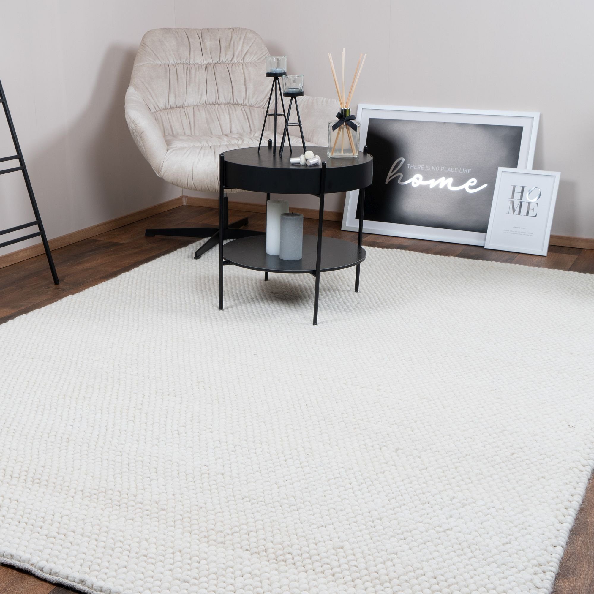 Consilio Concept Designteppich WOOLY Teppich Wohnzimmer Wolle Designer Natu günstig online kaufen