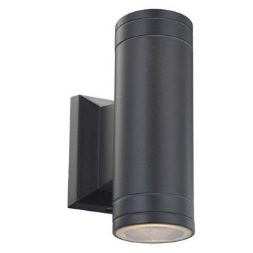 Globo Außen-Wandleuchte LED Außenlampe Außen-Leuchte Lampe Aluminium grau Glas 32028-2