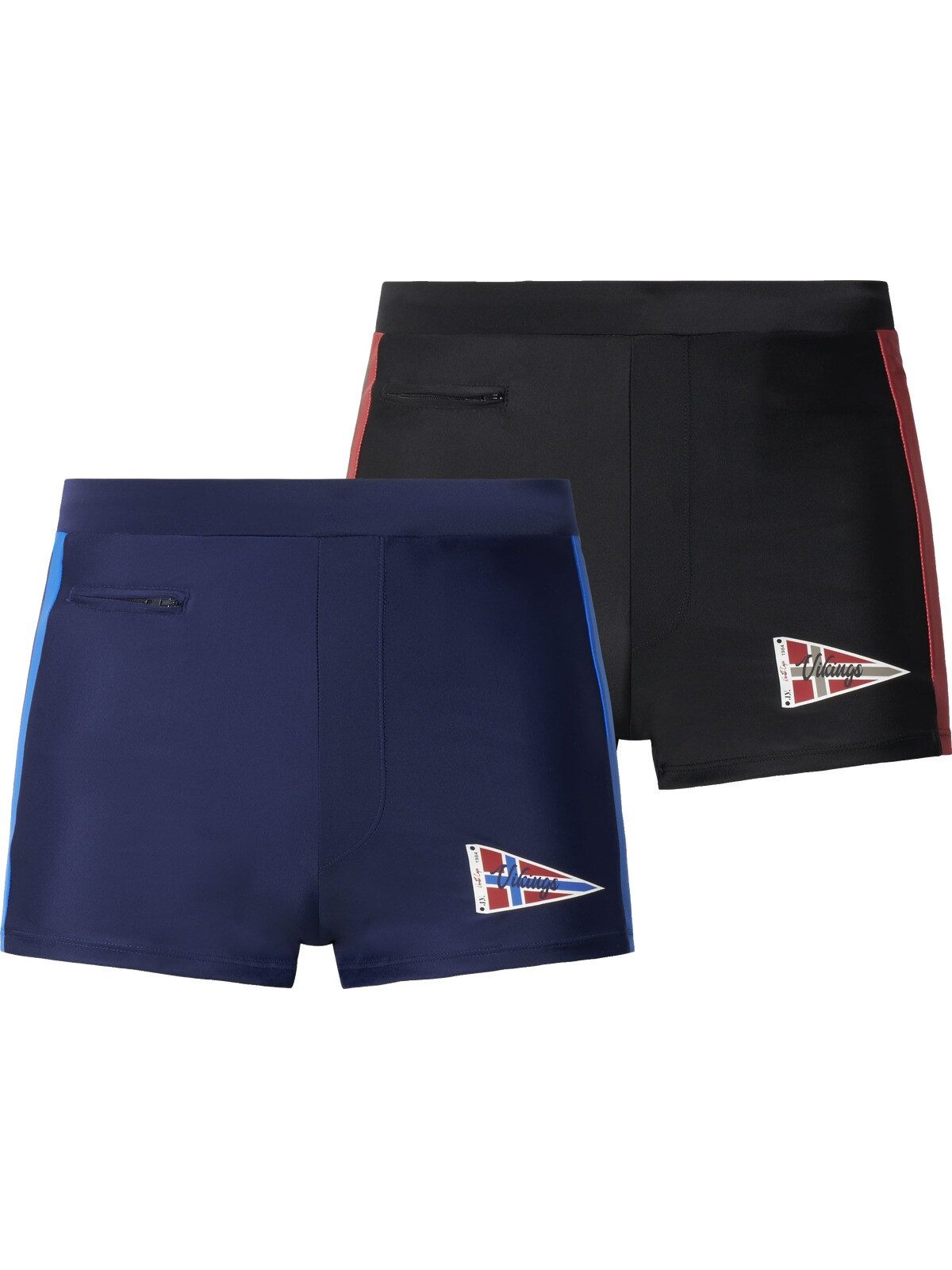 Jan Vanderstorm Badehose WAINO (2-St) mit dynamischem Strandlook