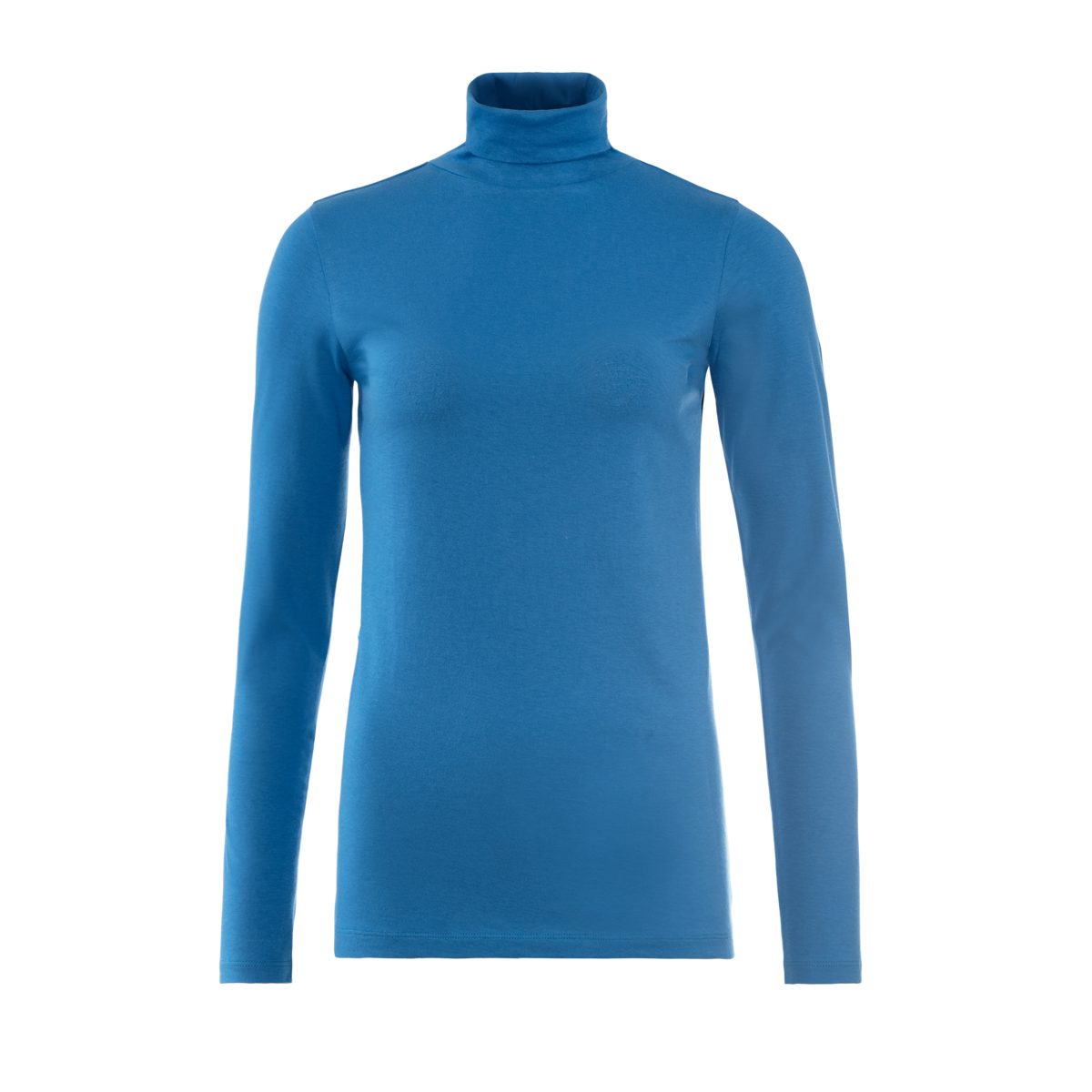 Langarm-Shirt LIVING Blue Rollkragen Retro CRAFTS Rollkragenshirt NIA mit Feines angesagtem