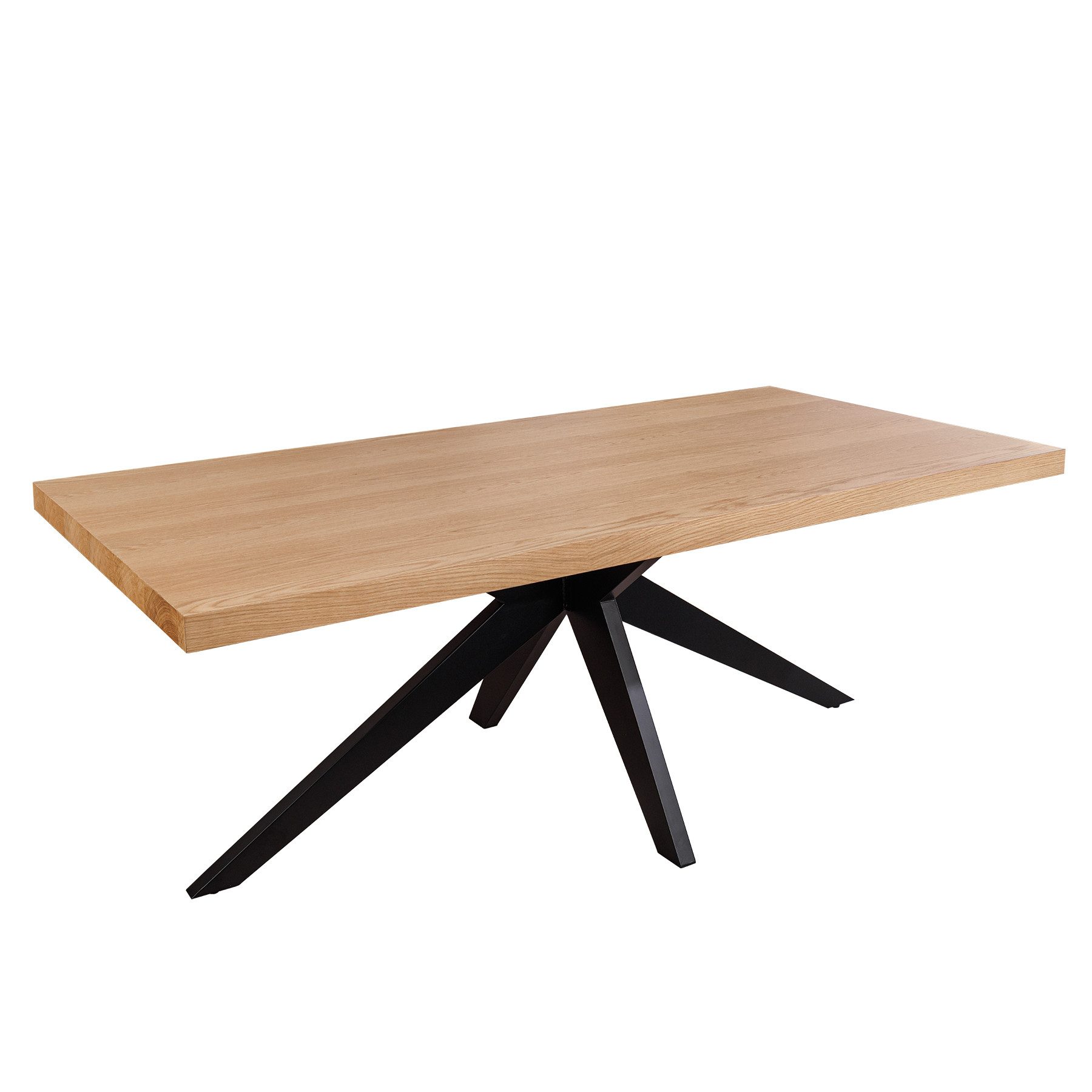 riess-ambiente Esstisch ZEUS 200cm natur / schwarz - Eiche, Metall, Sternge günstig online kaufen