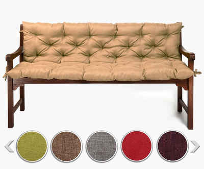 sunnypillow Bankauflage Bankauflage Stuhlkissen viele Farben und Größen zur Auswahl, 100x50x50cm sandfarben