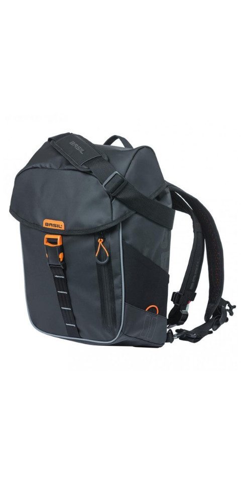 Basil Fahrradrucksack Basil Rucksack Tarpaulin Daypack Nordlicht schwarz orange 17 Liter